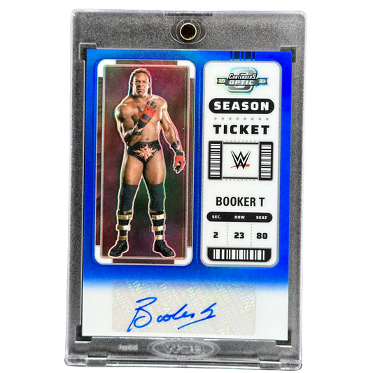 Booker T 2023 Chronicles Contenders Season Ticket Blue Auto 28/49 #CO-BKT