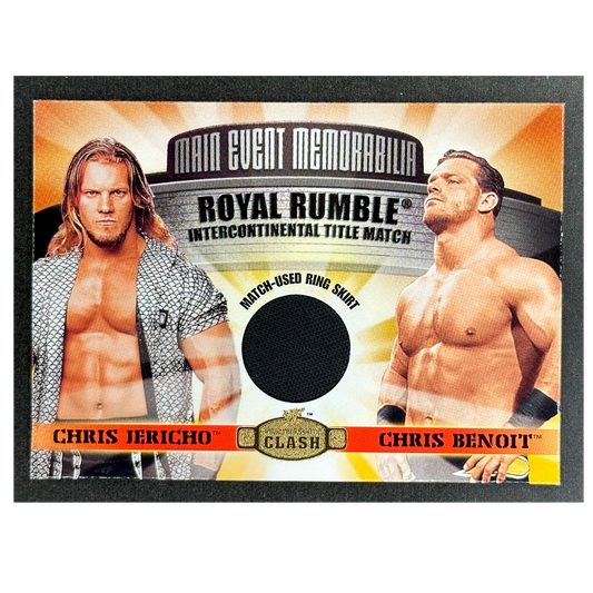 Chris Jericho und Chris Benoit 2001 Main Event Memorabilia Royal Rumble #CB-CJ