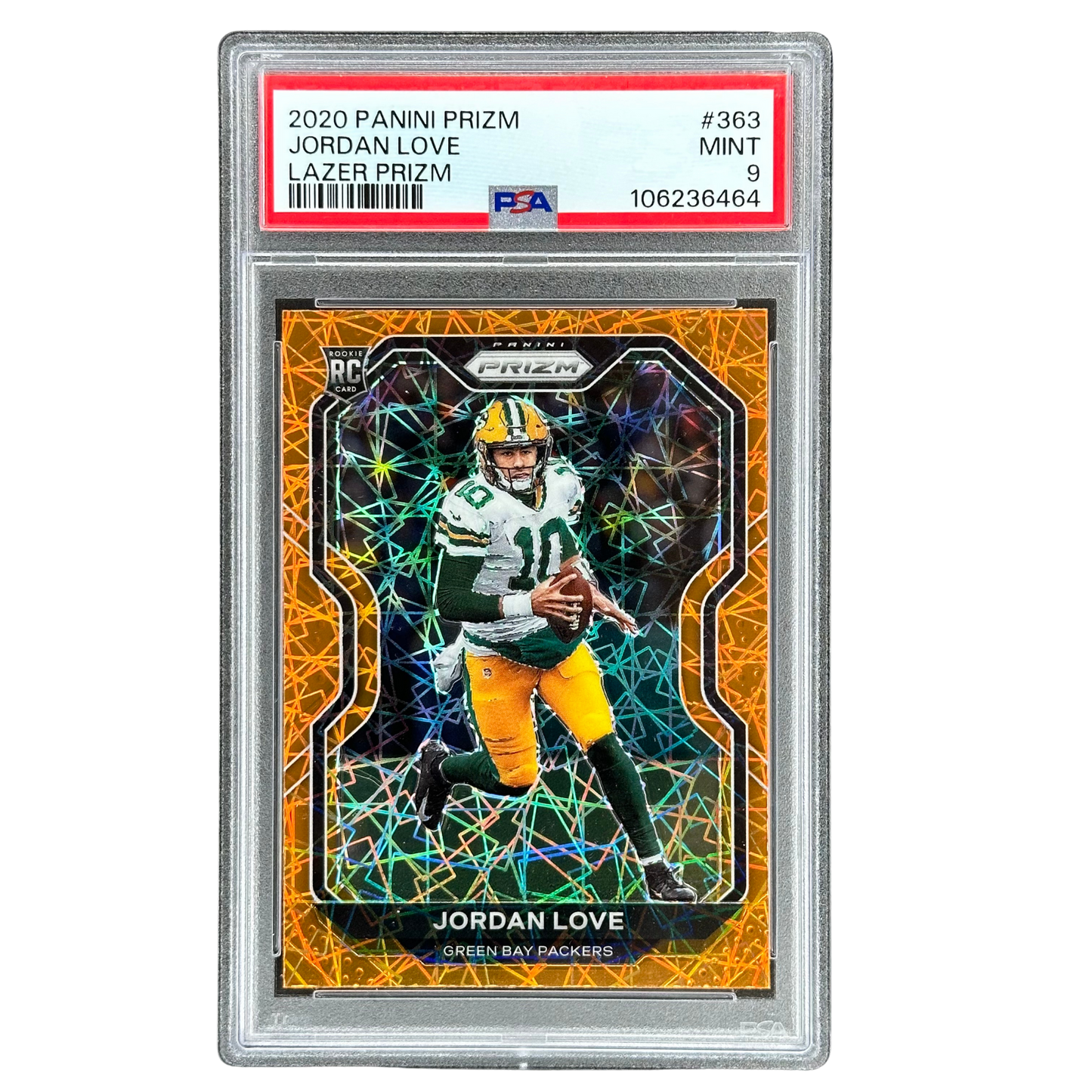Jordan Love 2020 Prizm Lazer RC Rookie Card PSA 9 #363