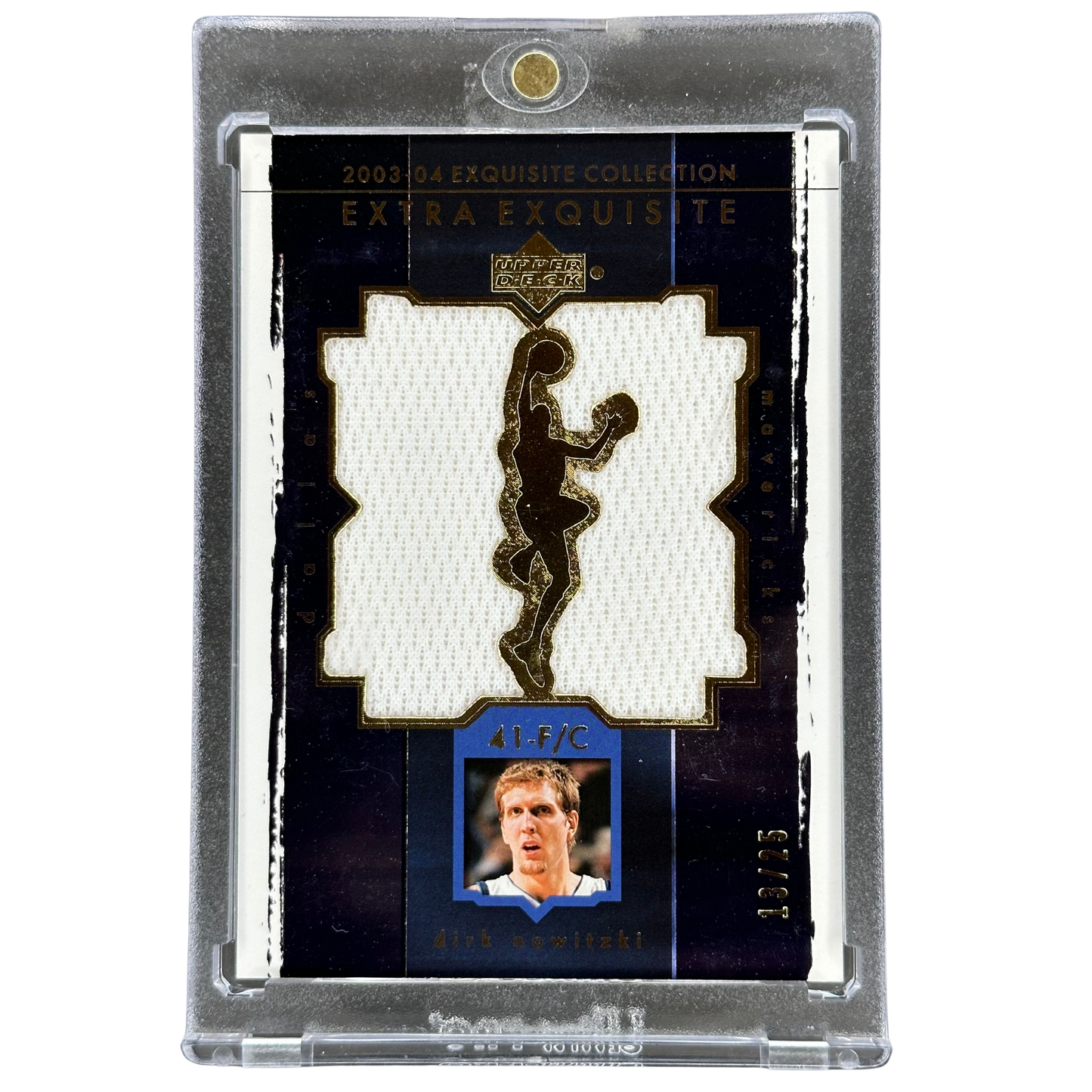 Dirk Nowitzki 2003-04 Exquisite Collection Extra Exquisite Jersey 13/25 #EE2-DN