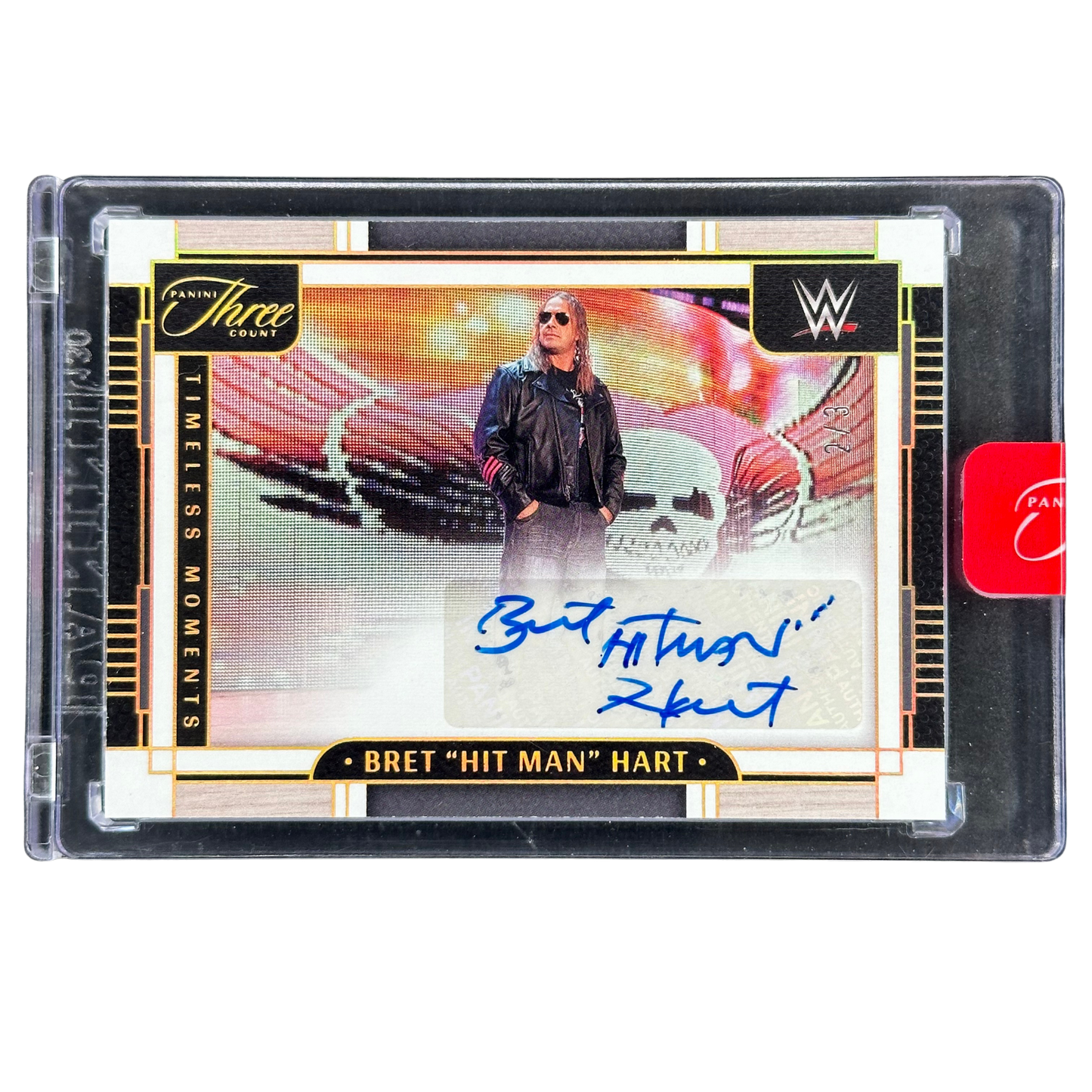 Bret "Hit Man" Hart 2024 Three Count Timeless Moments Auto 2/3 #TH-HMH