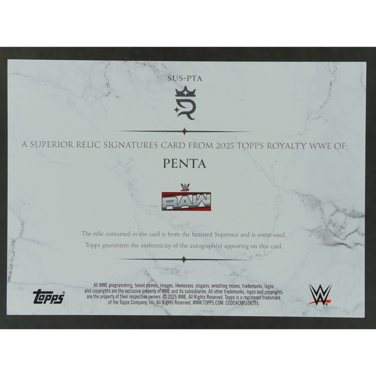 Penta 2025 Royalty Superior Relic Signatures 61/99 #SUS-PTA