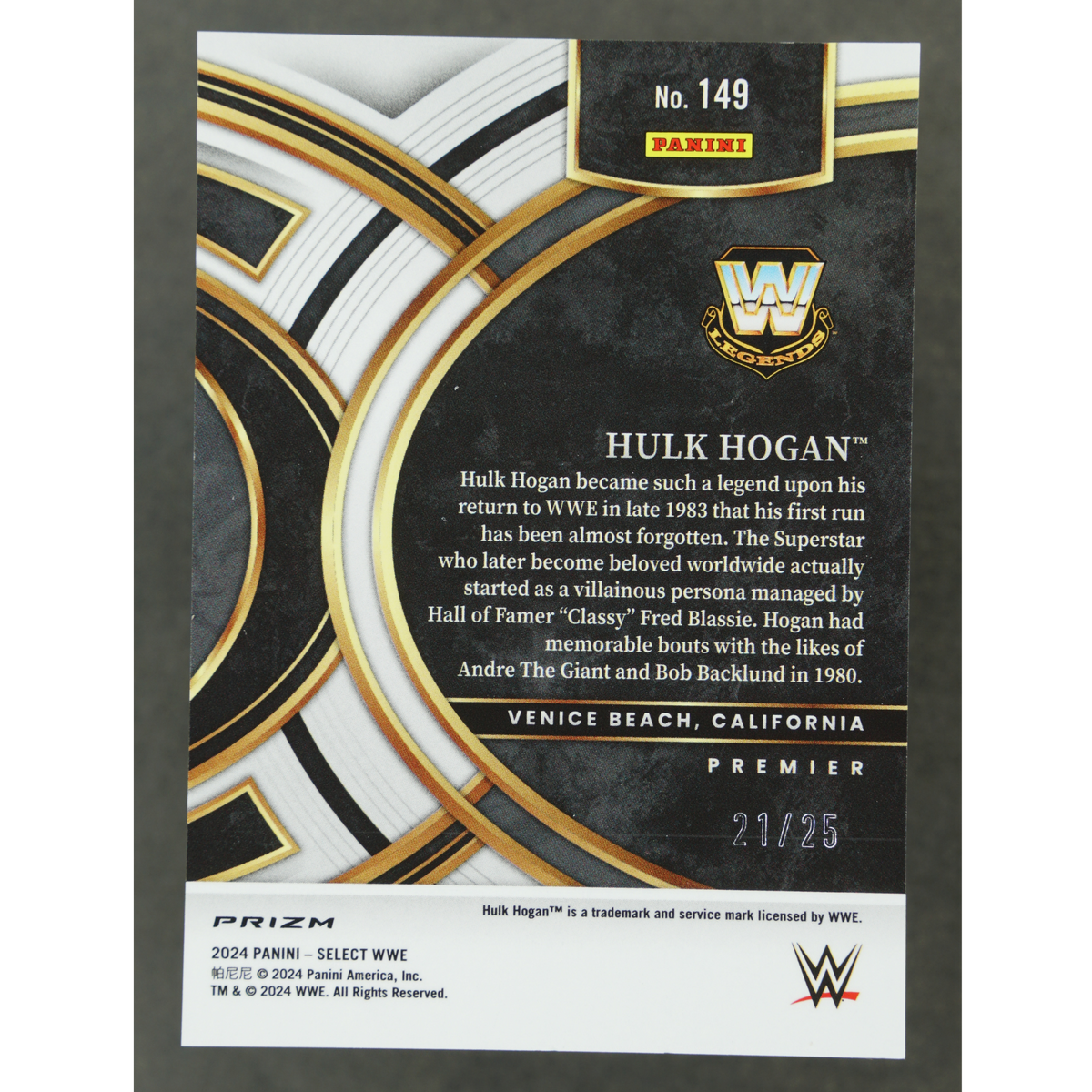 Hulk Hogan 2024 Select Tie-Dye 21/25 #149