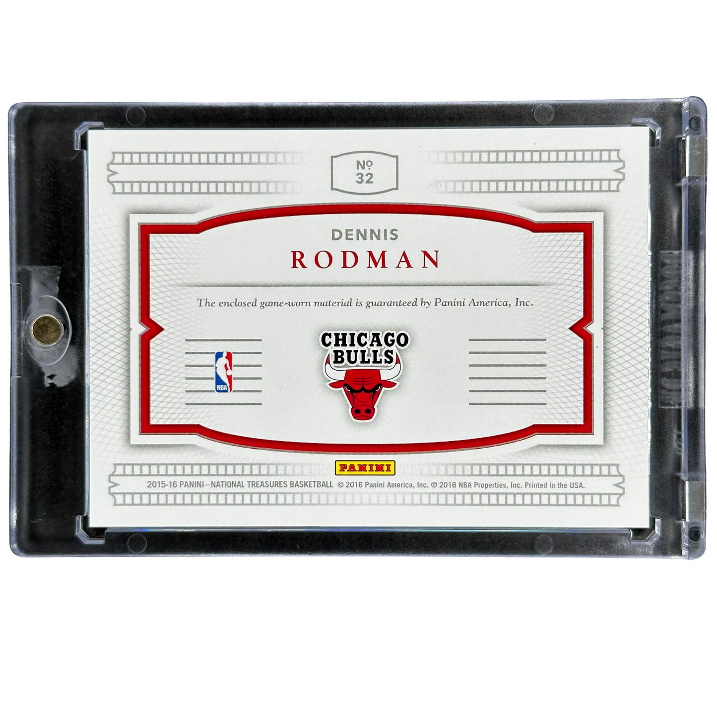 Dennis Rodman 2015 National Treasures Treasured Threads Jersey 80/99 #32