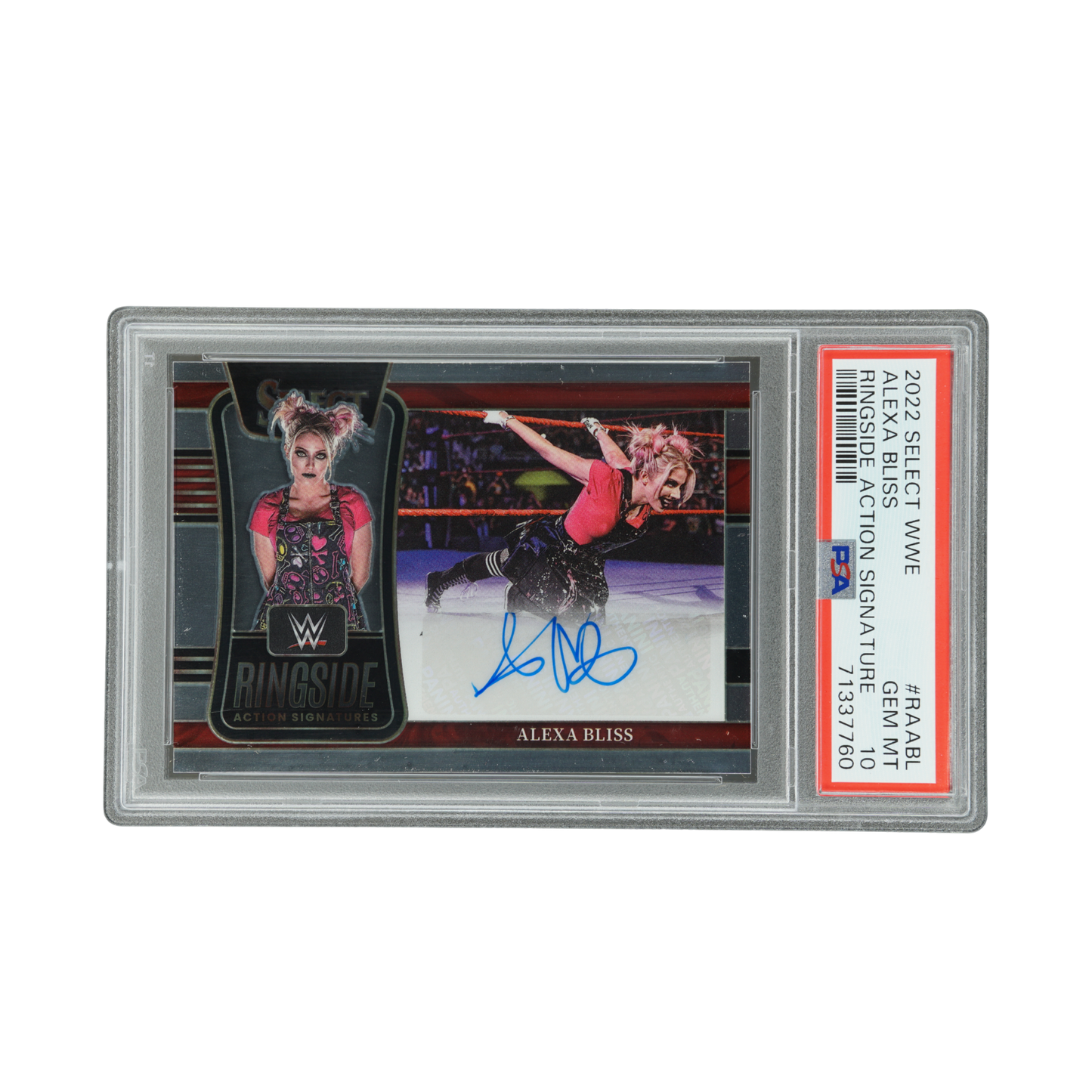 Alexa Bliss 2022 Select Singside Action Signatures Auto PSA 10 #RA-ABL