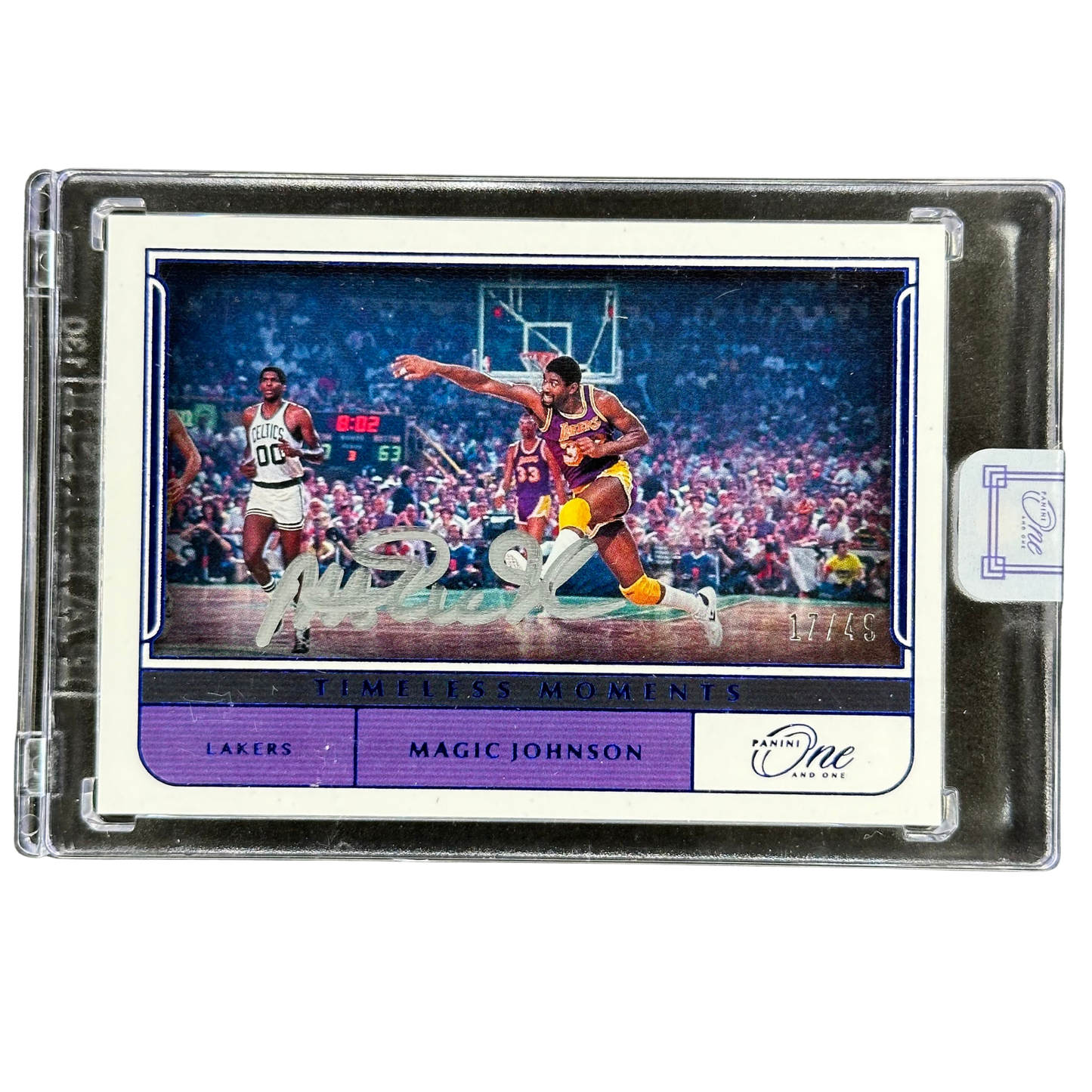 Magic Johnson 2021 One and One Timeless Moments Auto 17/49 #TM-MJN