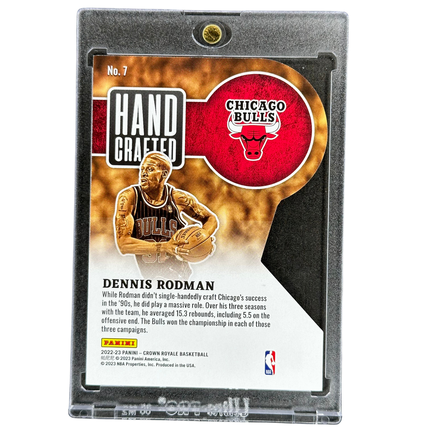 Dennis Rodman 2022 Crown Royale Hand Crafted Die-Cut 3/99 #7