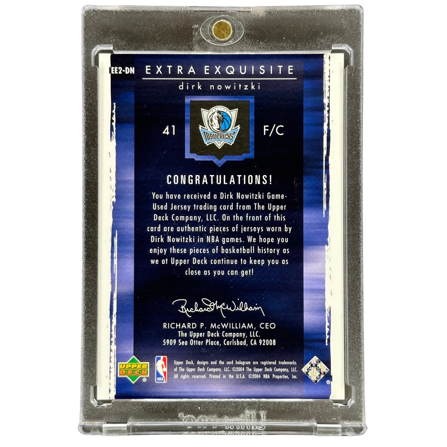 Dirk Nowitzki 2003-04 Exquisite Collection Extra Exquisite Jersey 13/25 #EE2-DN