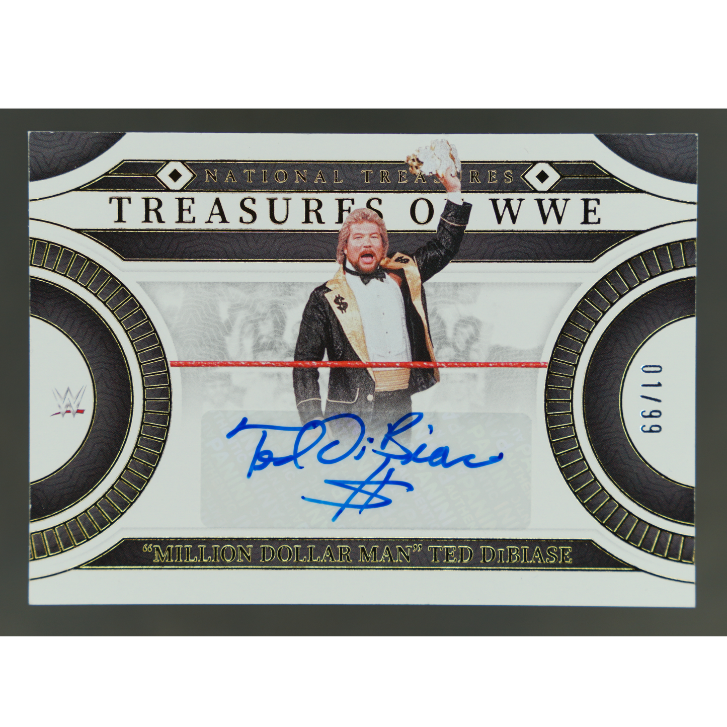 "Million Dollar Man" Ted DiBiase 2024 National Treasures of WWE Auto 1/99 #TS-MDM