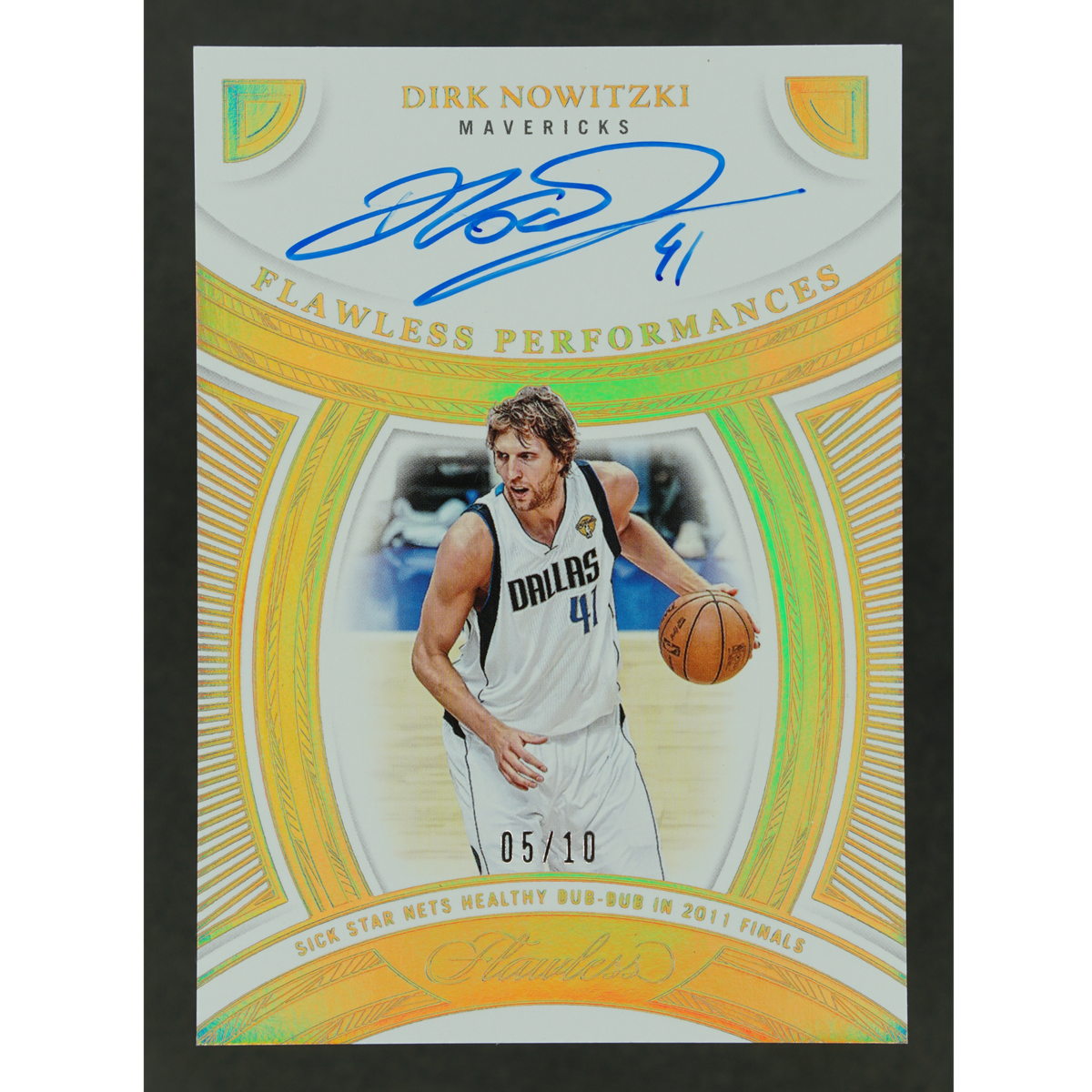 Dirk Nowitzki 2024-25 Flawless Performances 5/10 Auto #FP-DNW