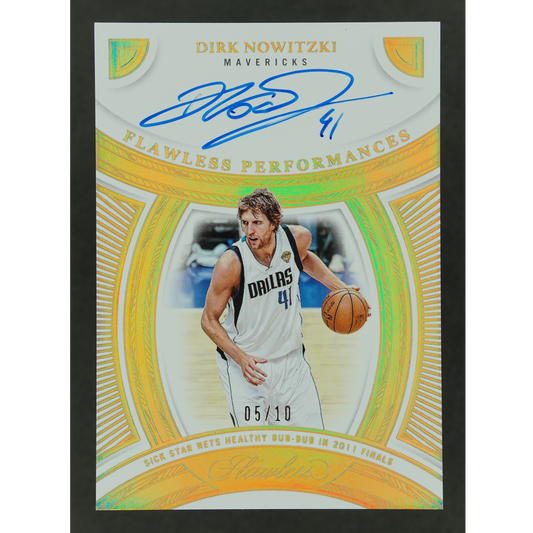 Dirk Nowitzki 2024-25 Flawless Performances 5/10 Auto #FP-DNW