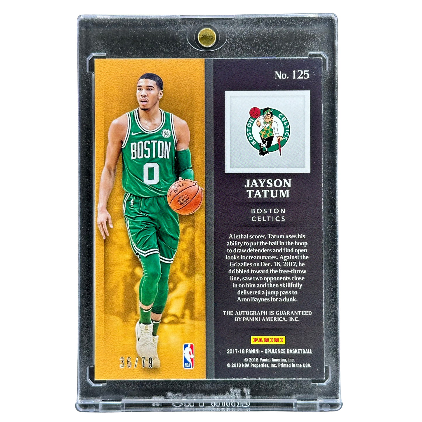 Jayson Tatum 2017 Opulence RC Rookie Card Auto 36/79 #125