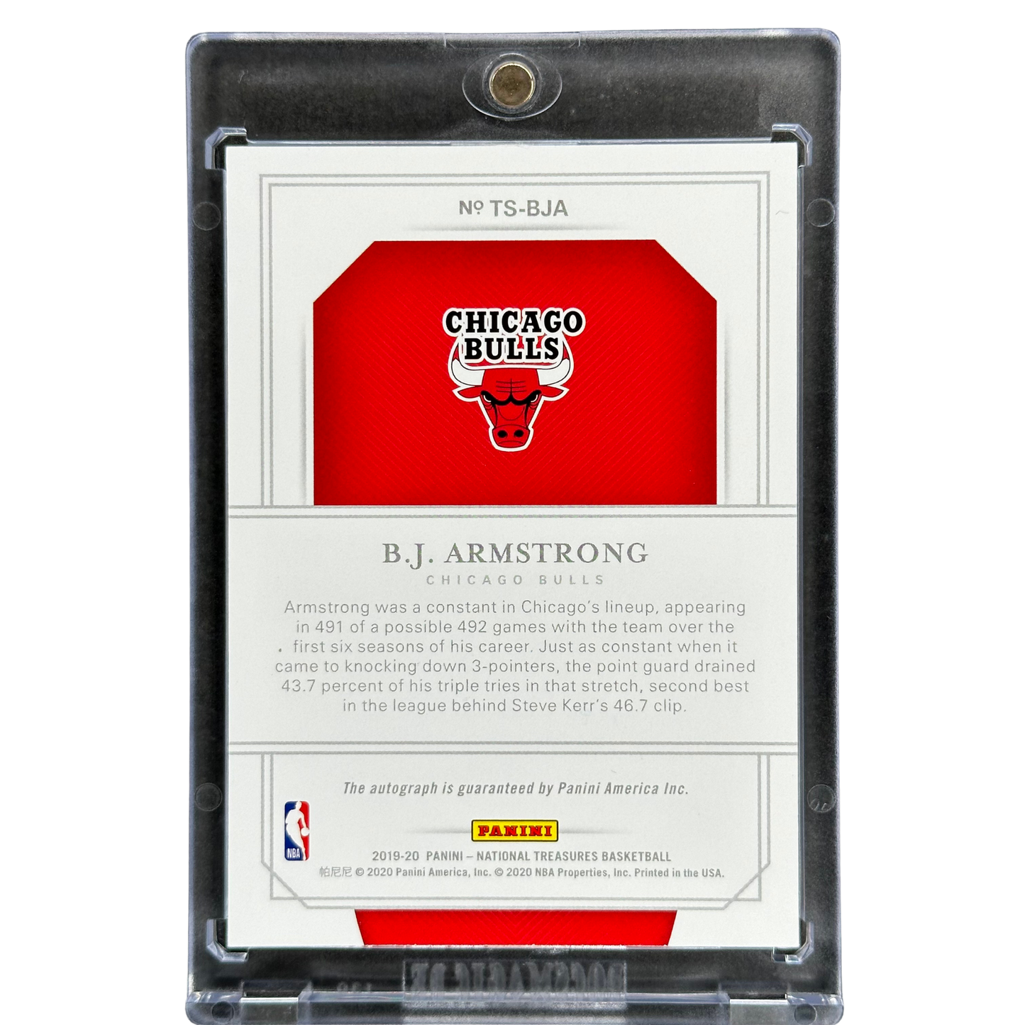 B.J. Armstrong 2019 National Treasures Auto 47/99 #TS-BJA