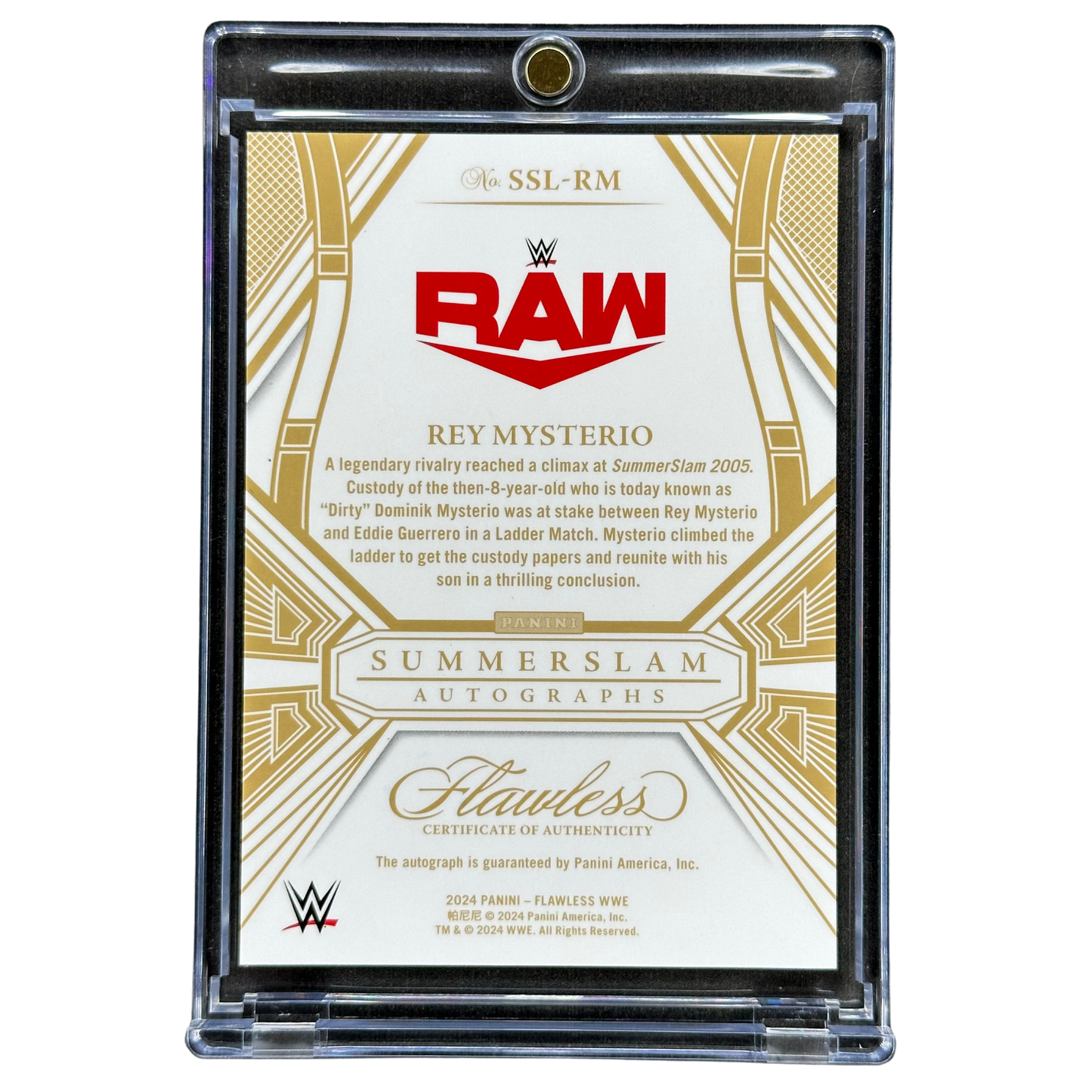 Rey Mysterio 2024 Flawless Summerslam Auto 8/8 #SSL-RM
