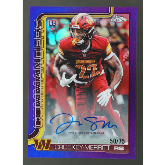 Jacory  Croskey-Merrit 2025 Chrome RC Auto 50/75 #RA-JCM