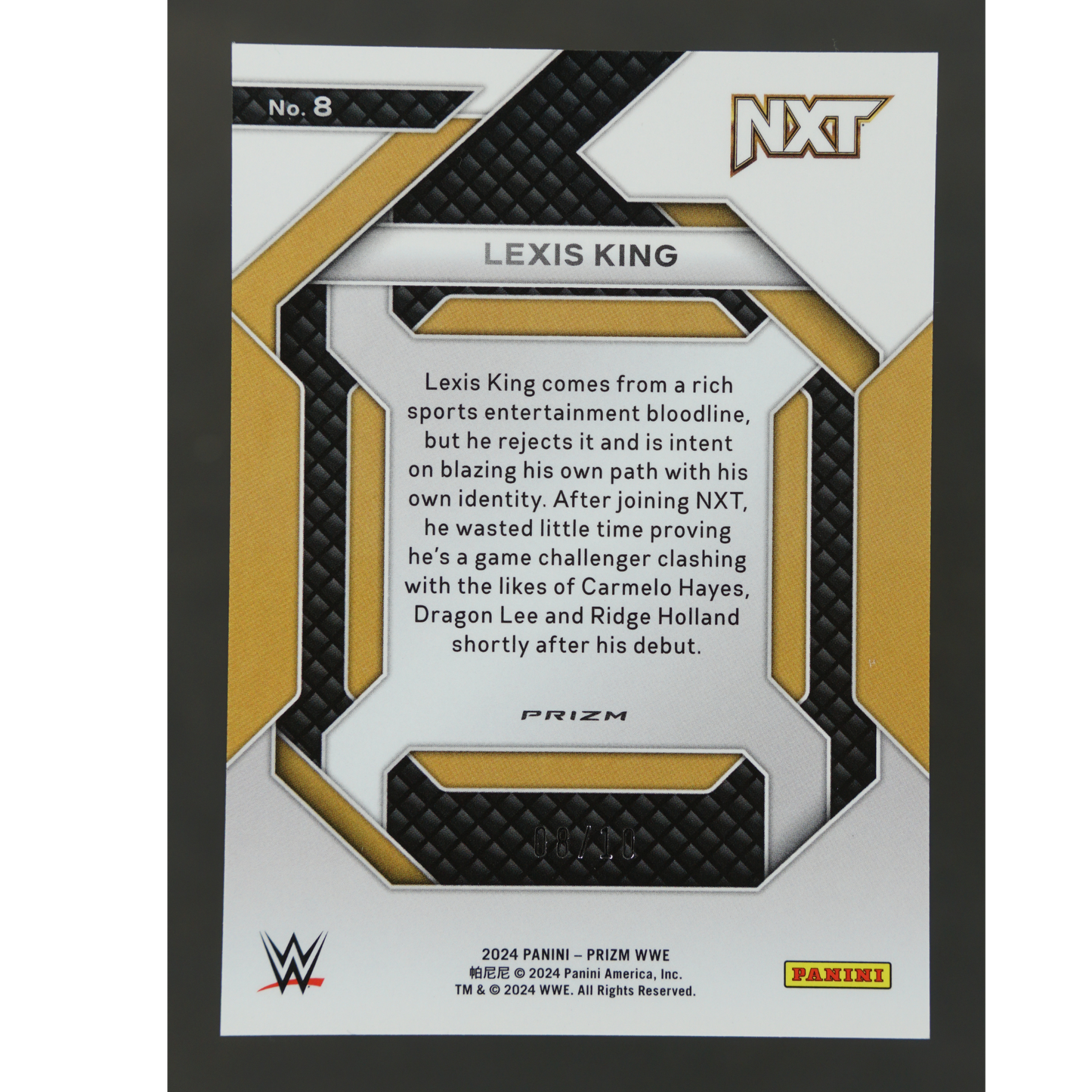 Lexis King 2024 Prizm Emergent Gold 8/10 #8