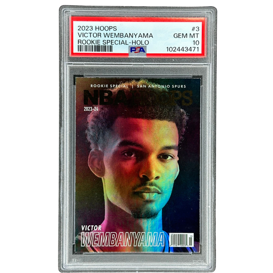 Victor Wembanyama 2023 Hoops Rookie Special Holo RC PSA 10 #3