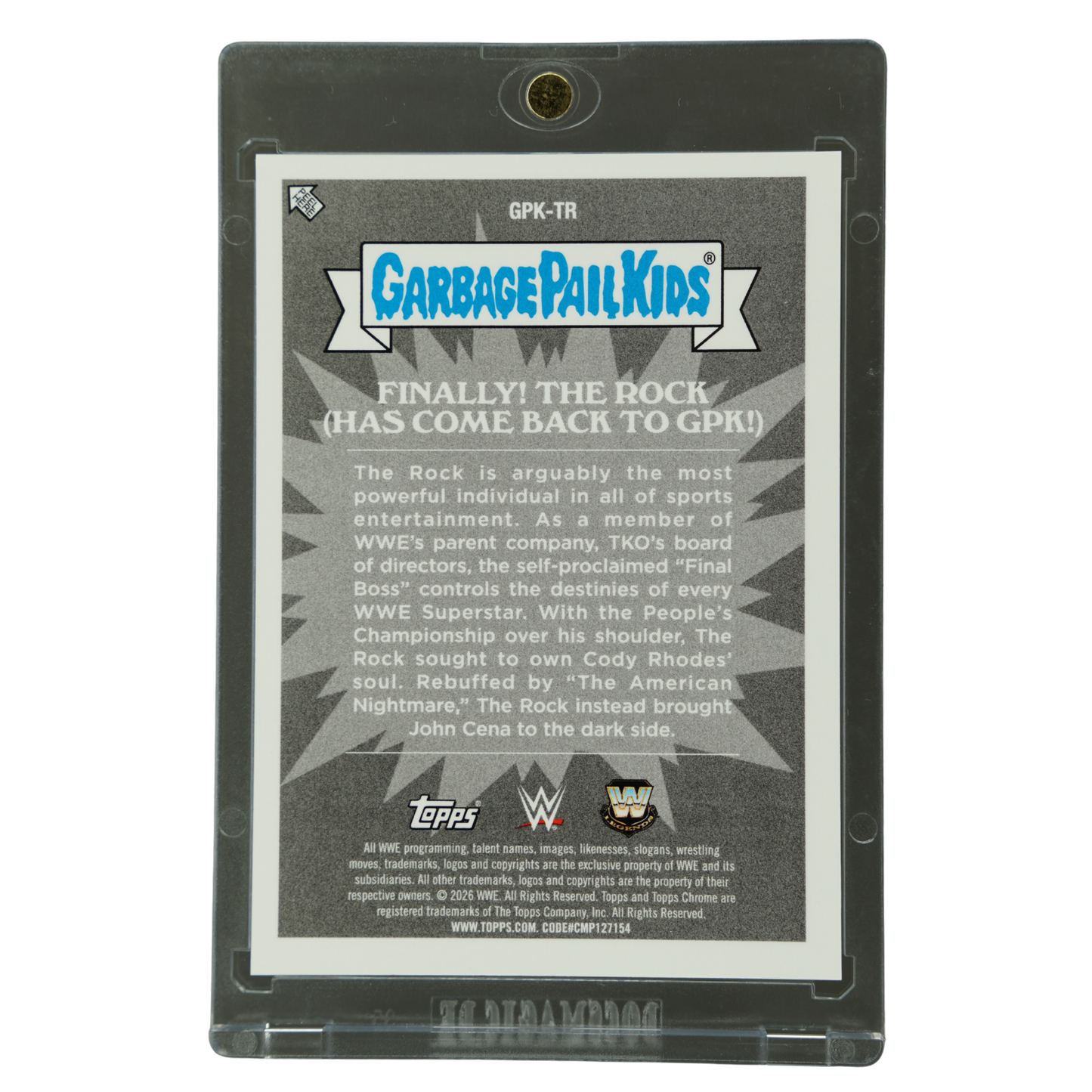 The Rock 2026 Chrome Garbage Pail Kids #GPK-TR