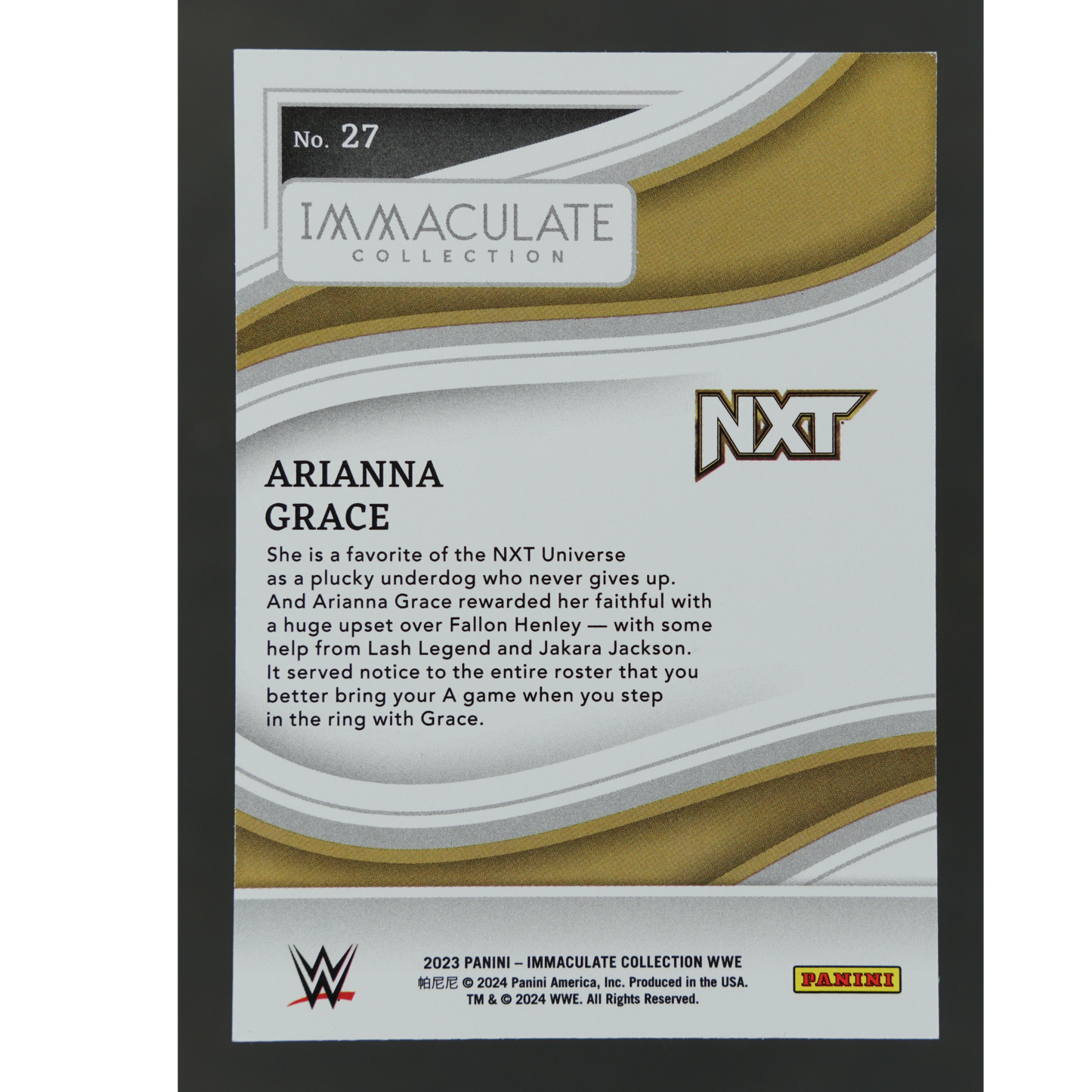 Arianna Grace 2023 Immaculate RC 28/75 #27