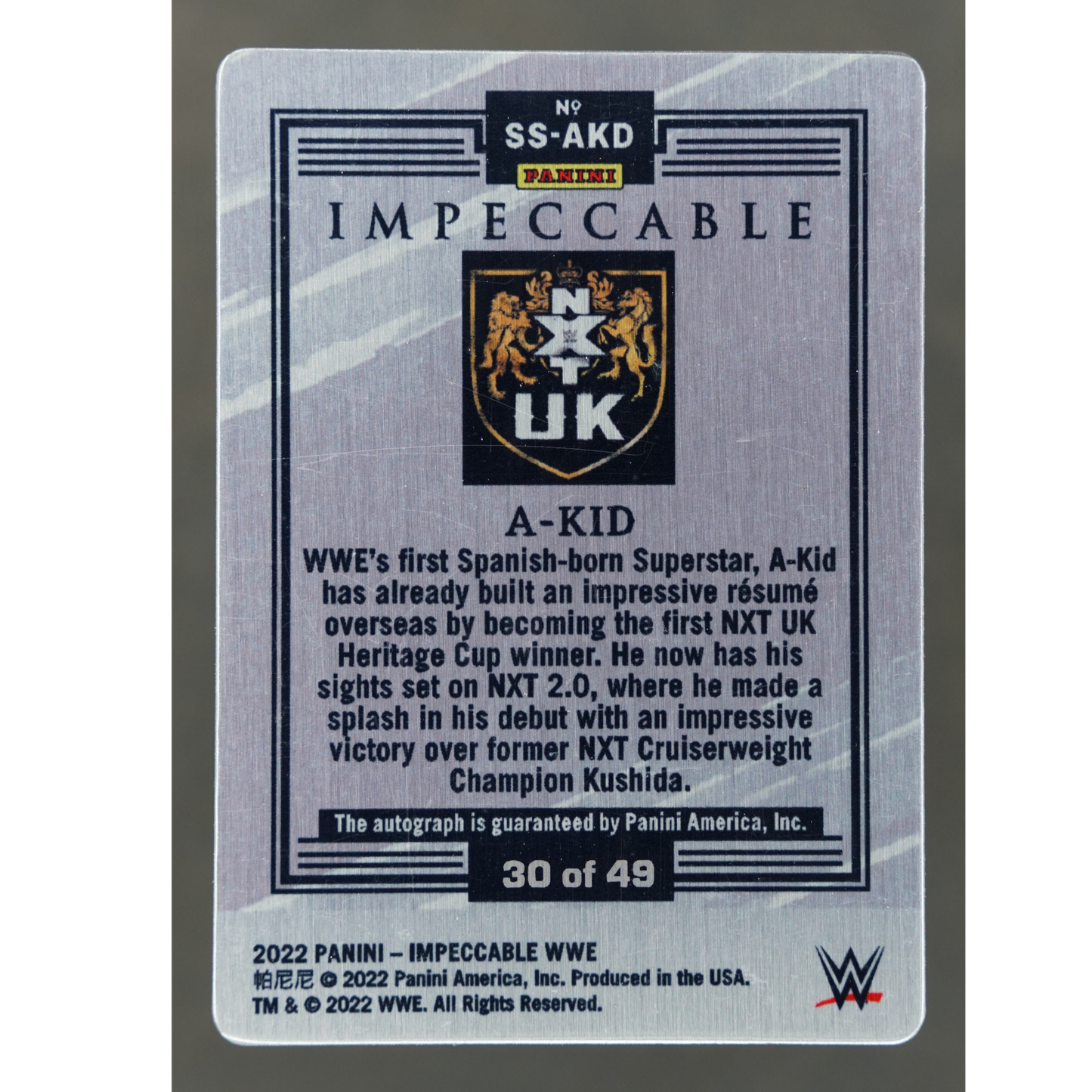 A-Kid 2022 Impeccable Stainless Stars Auto RC 30/49 #SS-AKD
