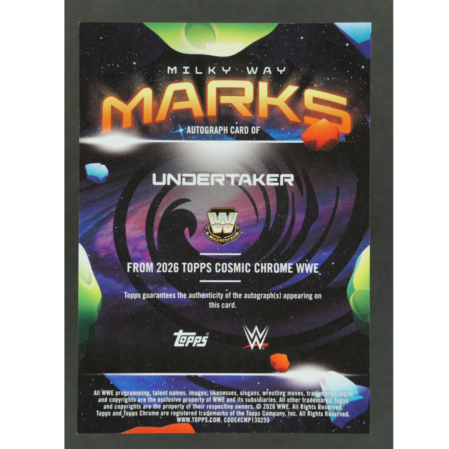 Undertaker 2026 Cosmic Milky Way Marks Auto 2/25