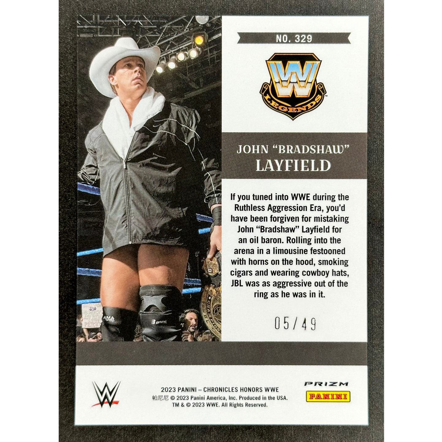 John "Bradshaw" Layfield Honors 5/49 #329