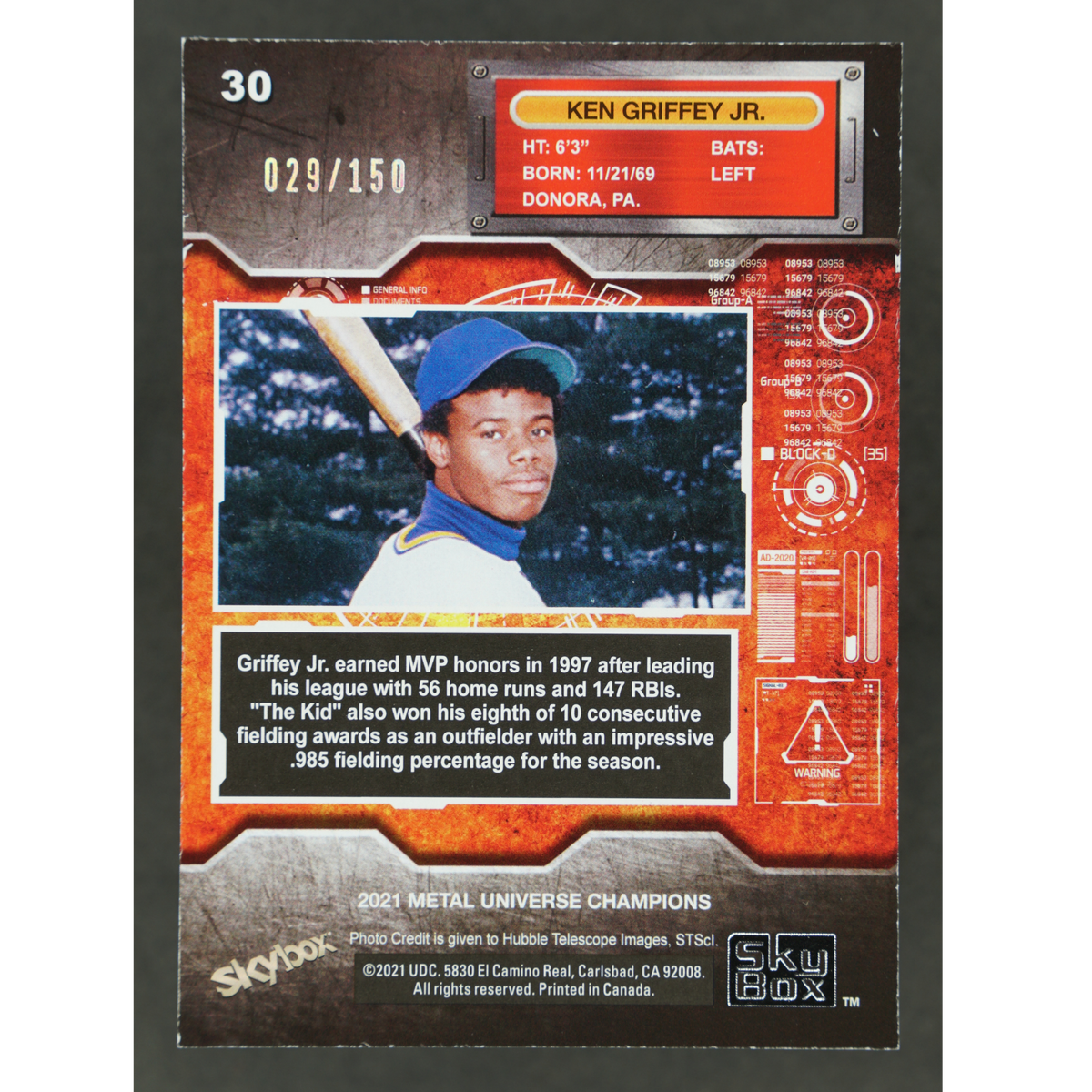 Ken Griffey Jr. 2021 Skybox Metal Universe PMG 29/150 #30