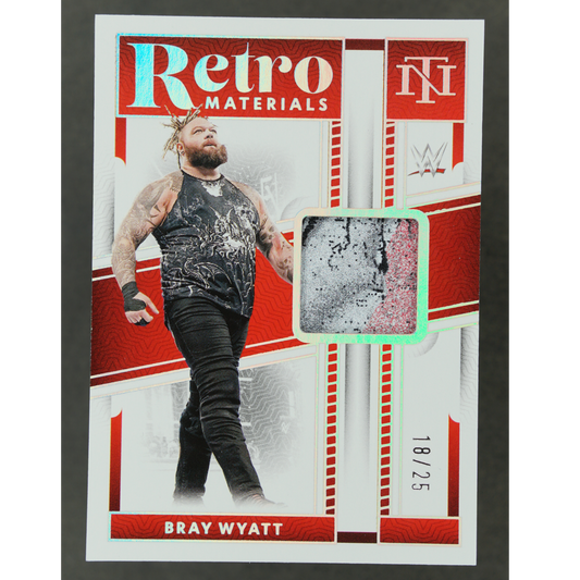 Bray Wyatt 2024 National Treasures 18/25 Retro Materials #RM-BWY