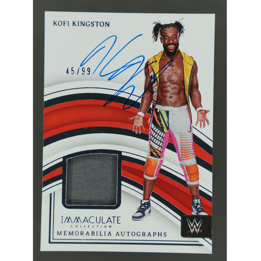 Kofi Kingston 2023 Immaculate Memorabilia Auto 45/99 #MA-KKG