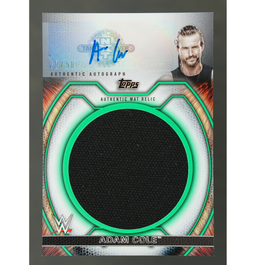 Adam Cole 2021 Undisputed Mat Relic Auto 29/50 #M-AC