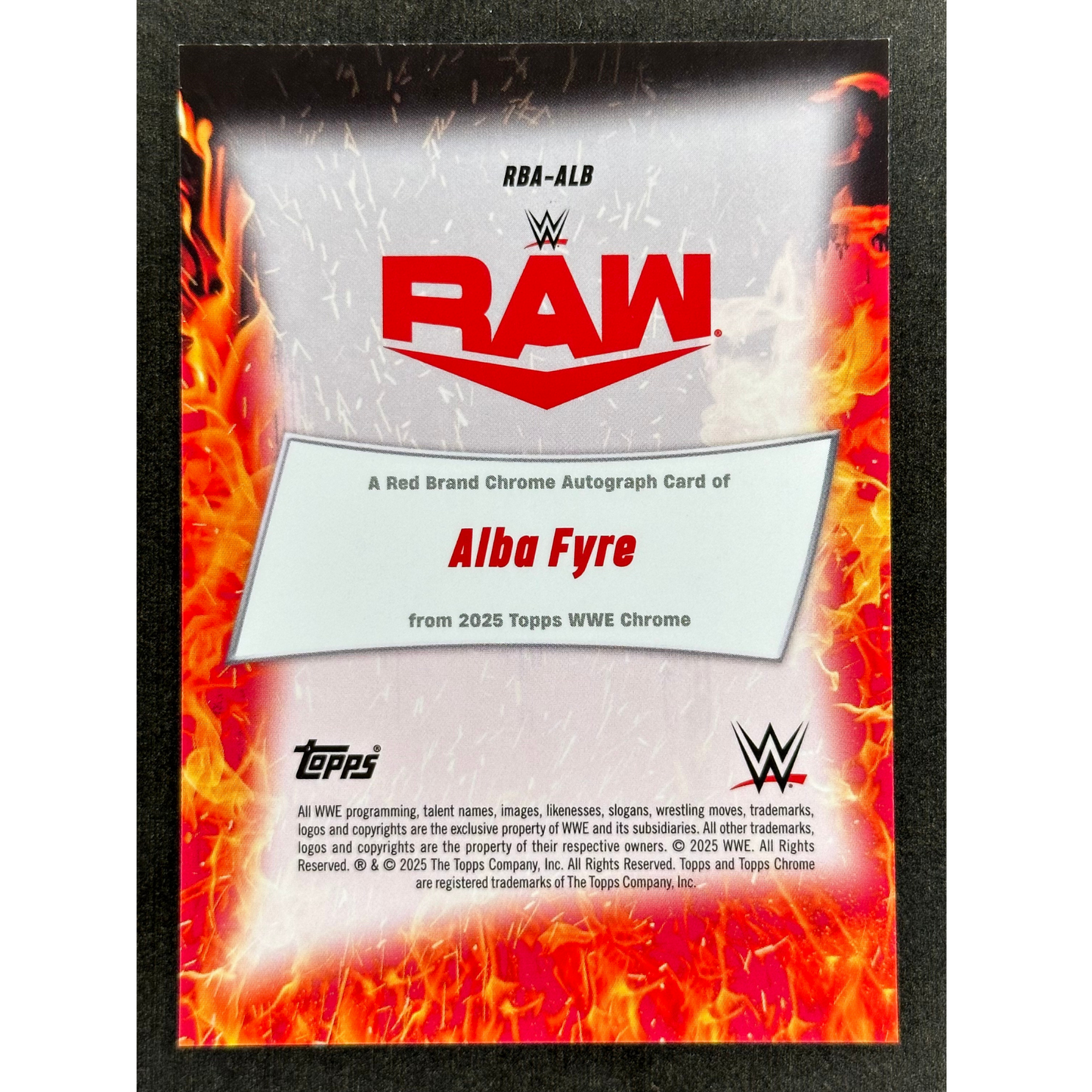 Alba Fyre 2025 Chrome Red Brand Auto 45/150 #RBA-ALB