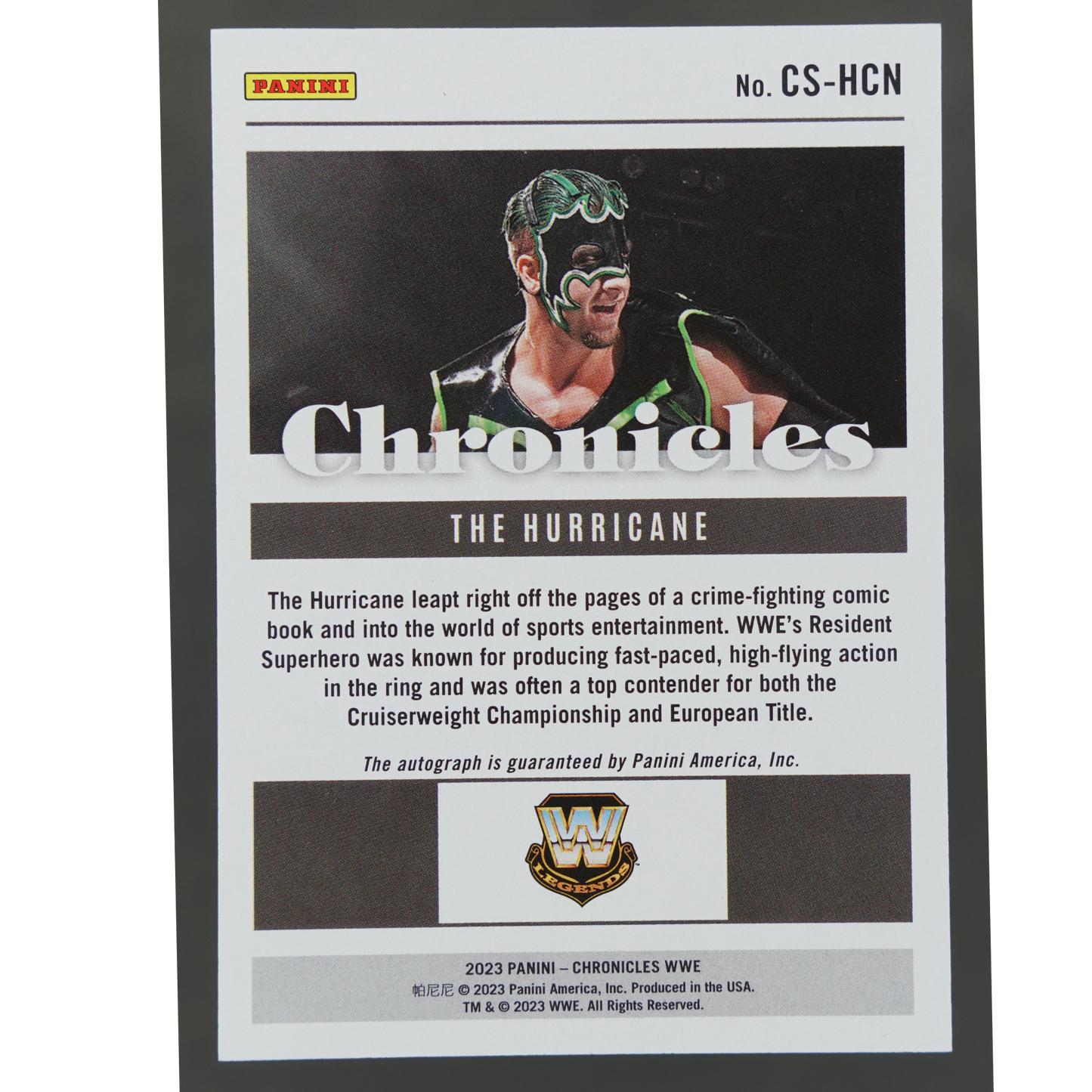 The Hurricane 2023 Chronicles 4/25 Auto #CS-HCN