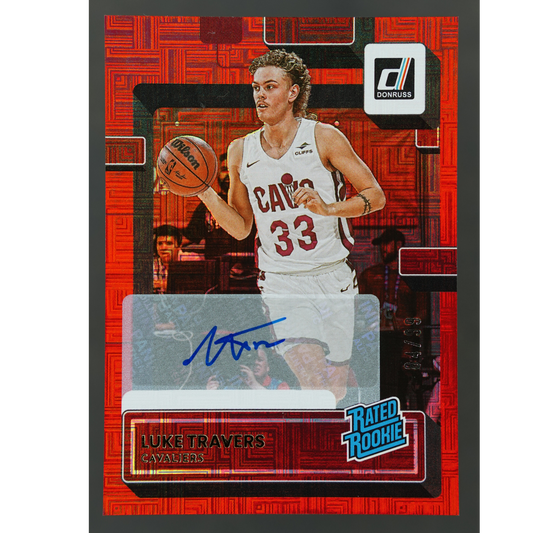 Luke Travers 2022 Donruss Rated Rookie RC Auto 84/99 #248