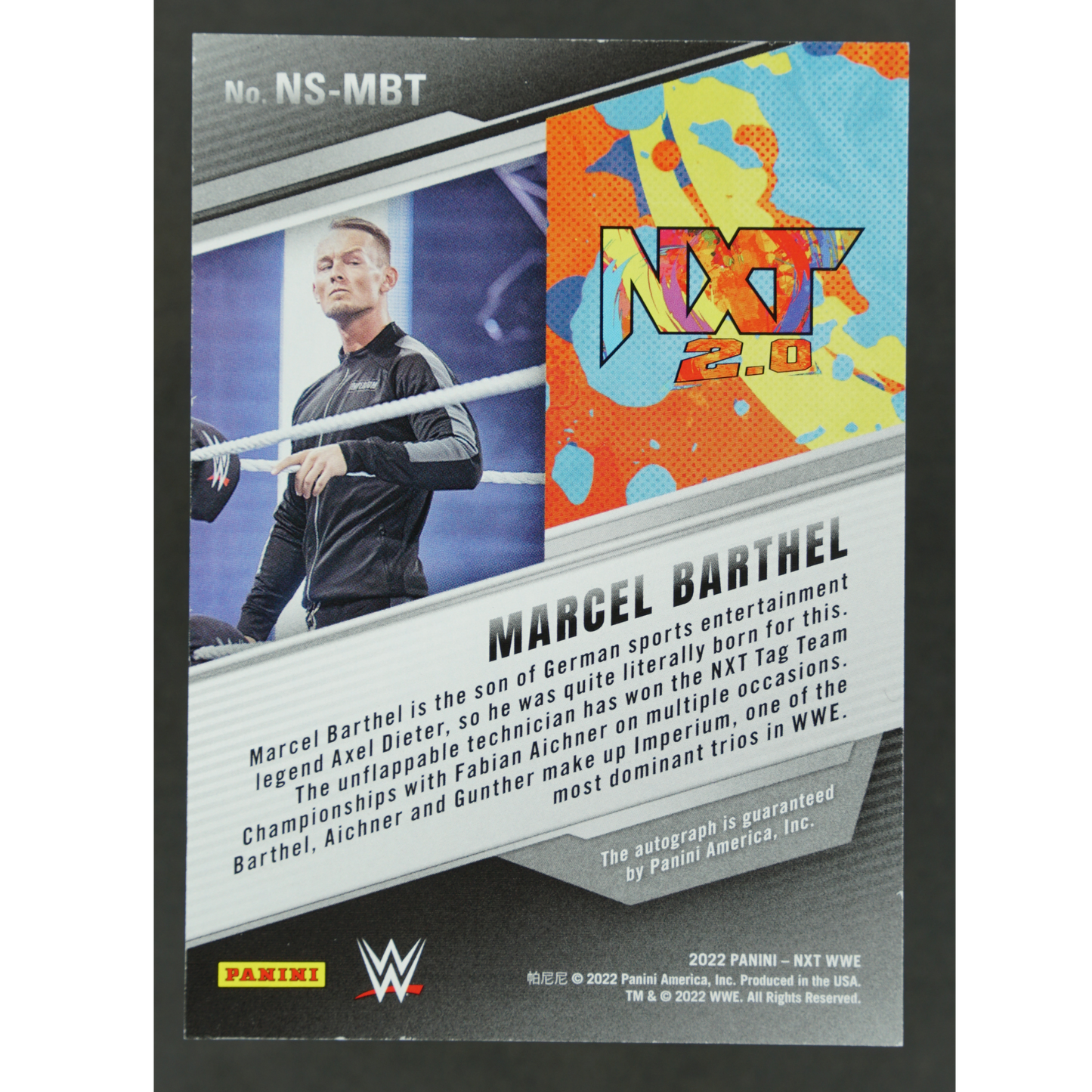 Marcel Barthel (Ludwig Kaiser) 2022 NXT Signatures 5/10 #NS-MBT