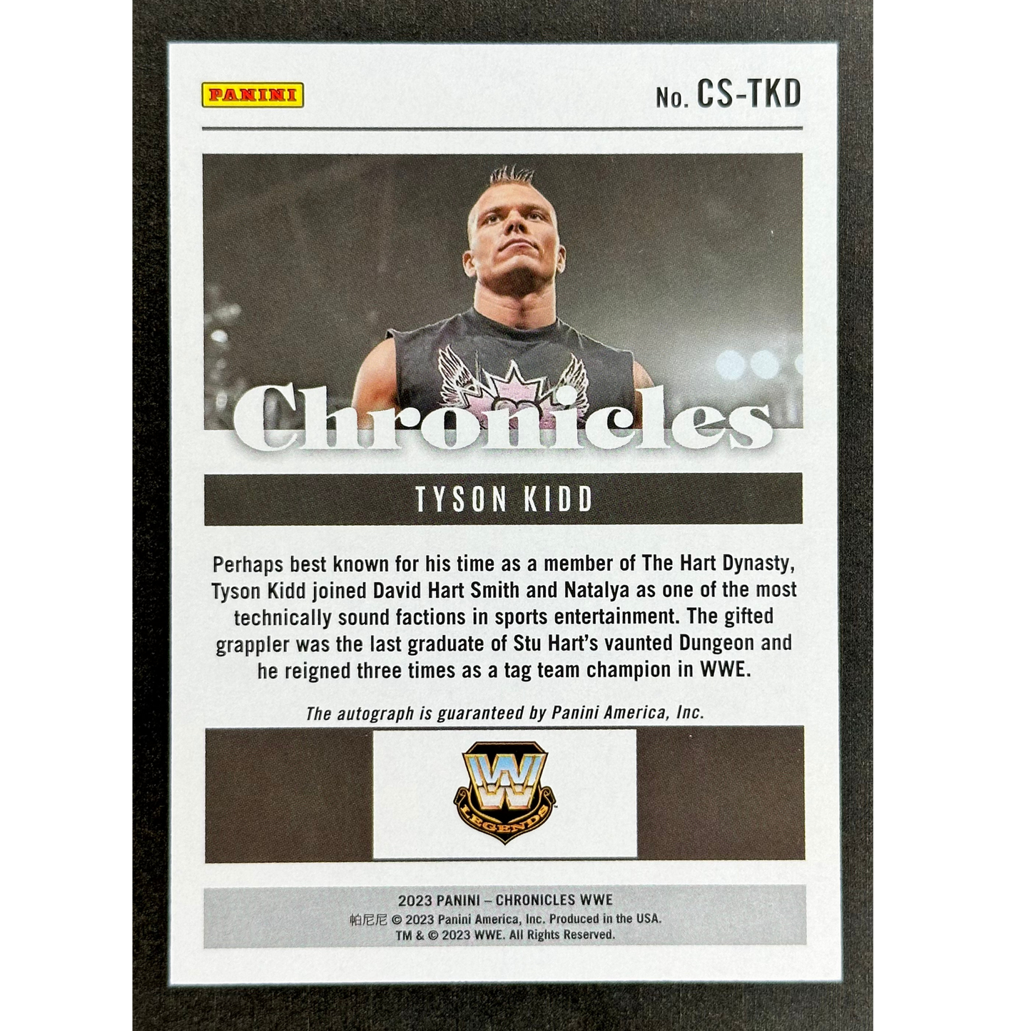 Tyson Kidd 2023 Chronicles Auto 4/49 #CS-TKD