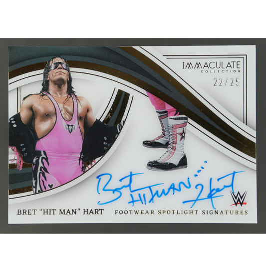 Bret "Hit Man" Hart 2023 Immaculate Footwear Spotlight Signatures 22/25 #FS-BHH