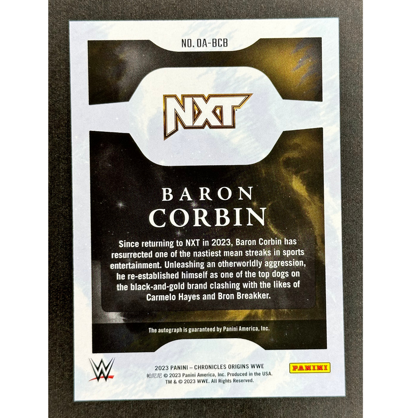 Baron Corbin 2023 Origins Auto 16/25 #OA-BCB