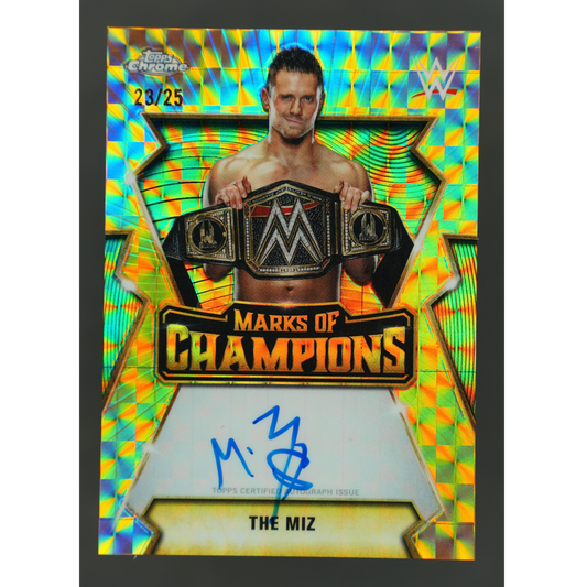 The Miz 2026 Chrome Marks of Champions Auto 23/25 #MOC-TM