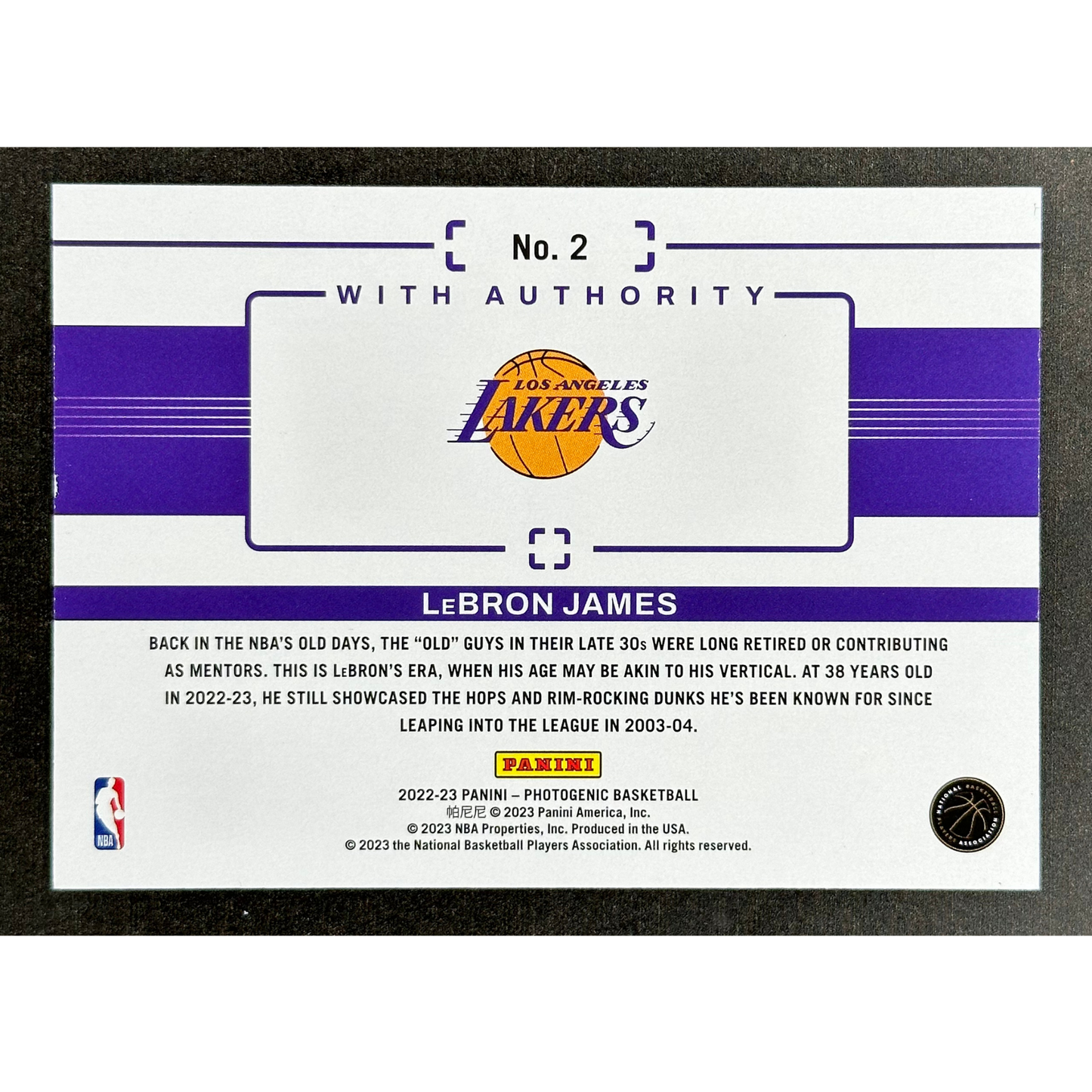 Lebron James 2022 Photogenic With Authority 39/75 #2
