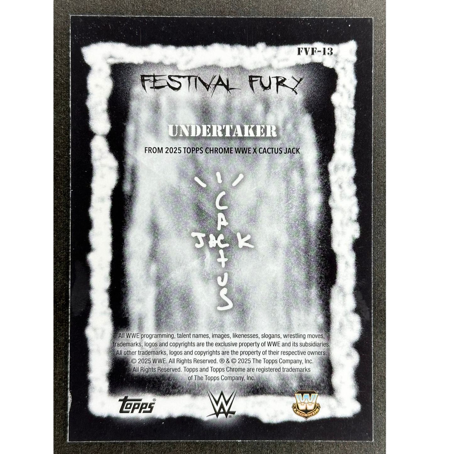 Undertaker 2025 Cactus Jack Festival Fury 71/99 #FVF -13