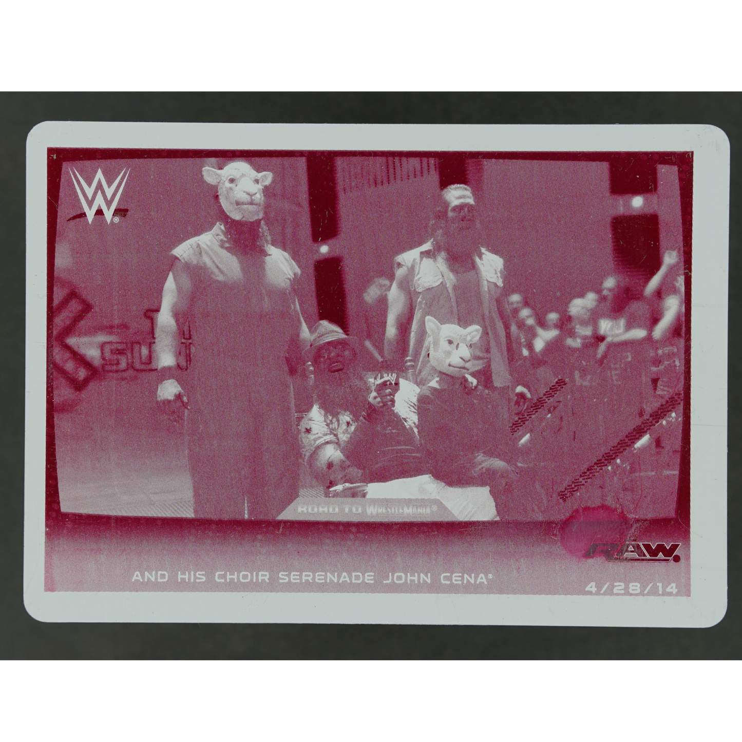 Bray Wyatt and his choir serenade John Cena 2015 Road to Wrestlemania 1/1 Printing Plate