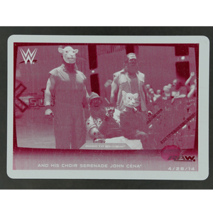 Bray Wyatt and his choir serenade John Cena 2015 Road to Wrestlemania 1/1 Printing Plate