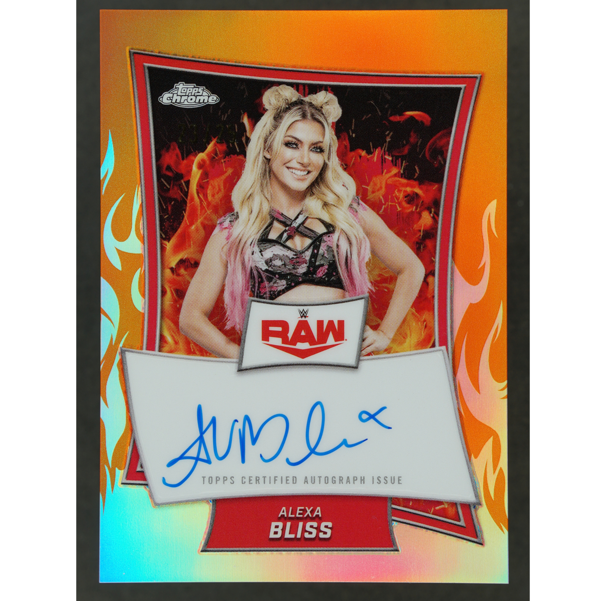 Alexa Bliss 2025 Chrome Orange Red Brand Auto 23/25 #RBA-ALE