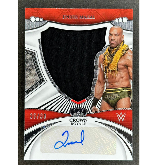Jinder Mahal 2023 Crown Royale 36/99 Memorabilia Auto #SL-MAH