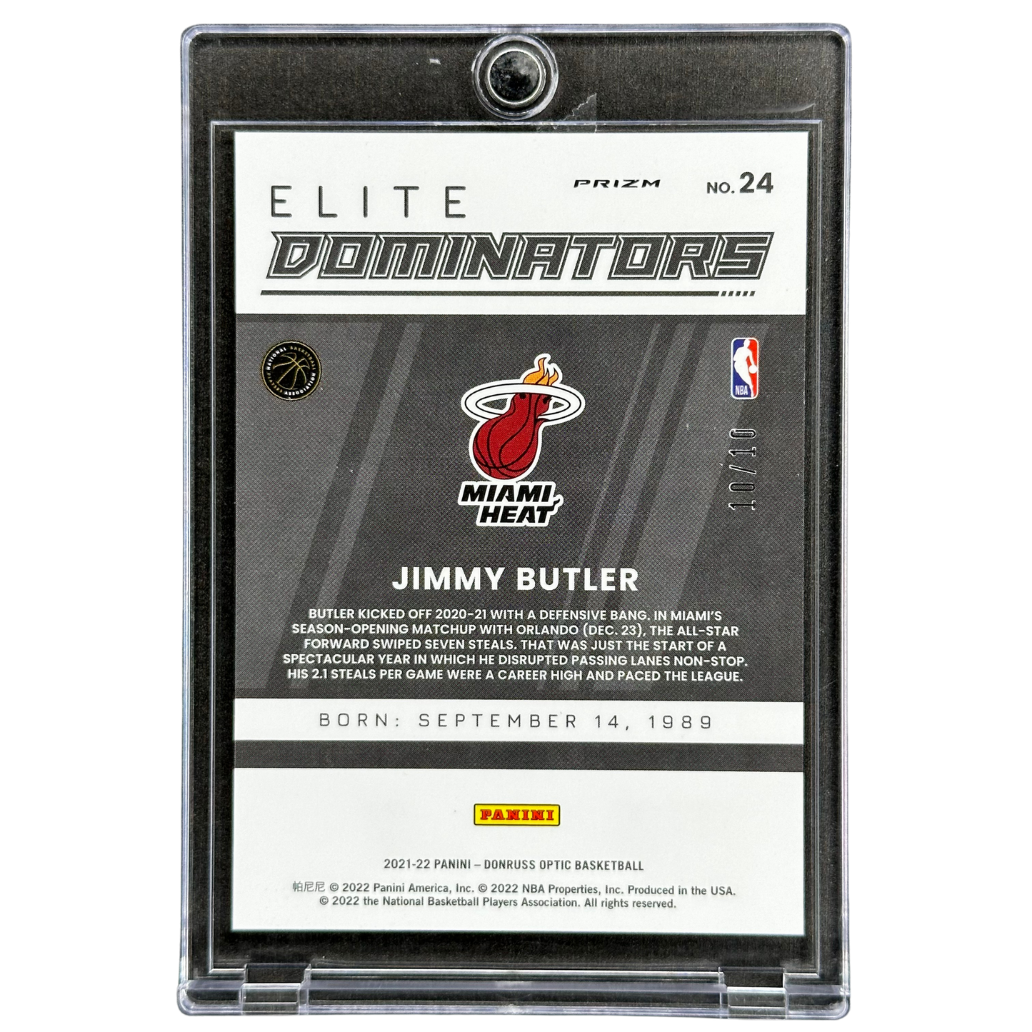 Jimmy Butler 2021 Optic Elite Dominators 1/10 #24