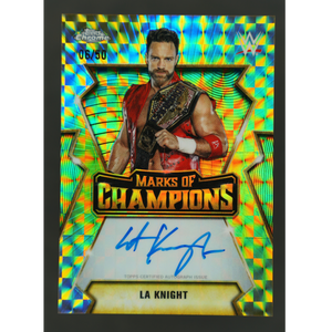 LA Knight 2026 Chrome Marks of Champions Gold 6/50 #MOC-LA