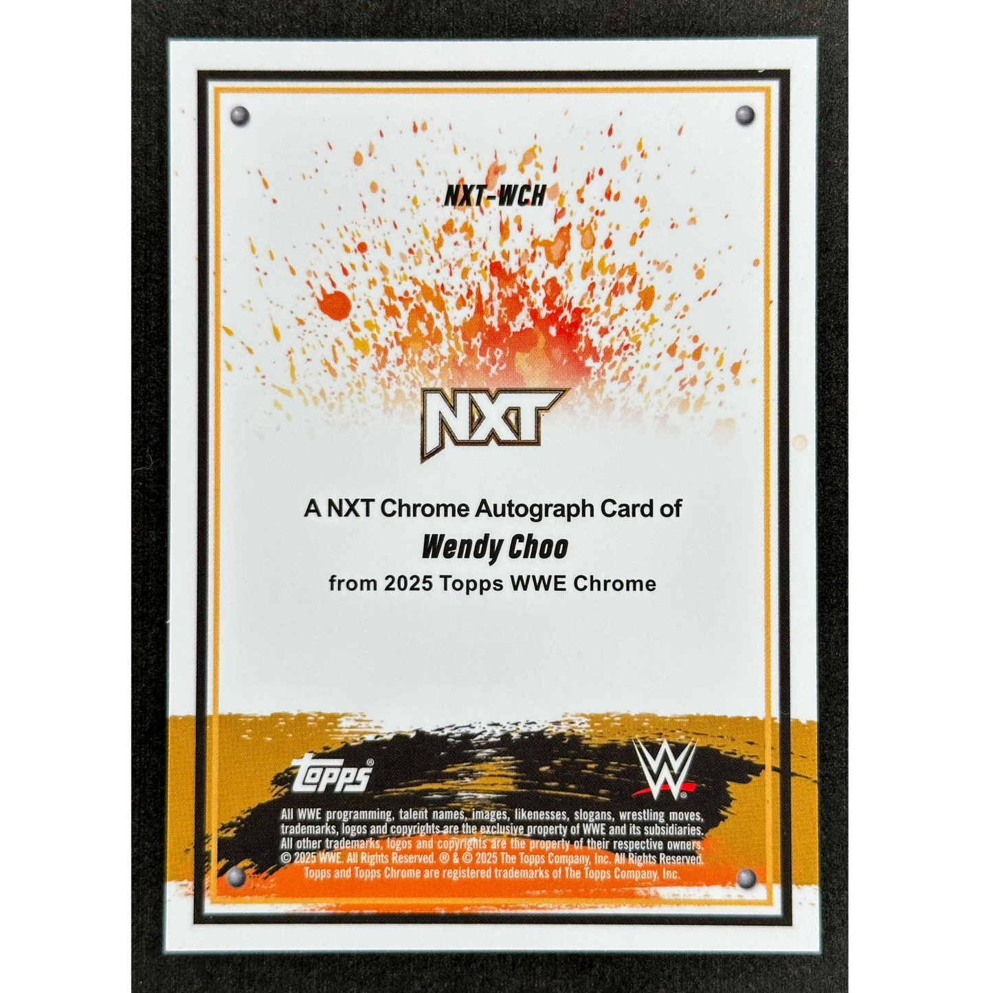 Wendy Choo 2025 Chrome NXT Auto #NXT-WCH