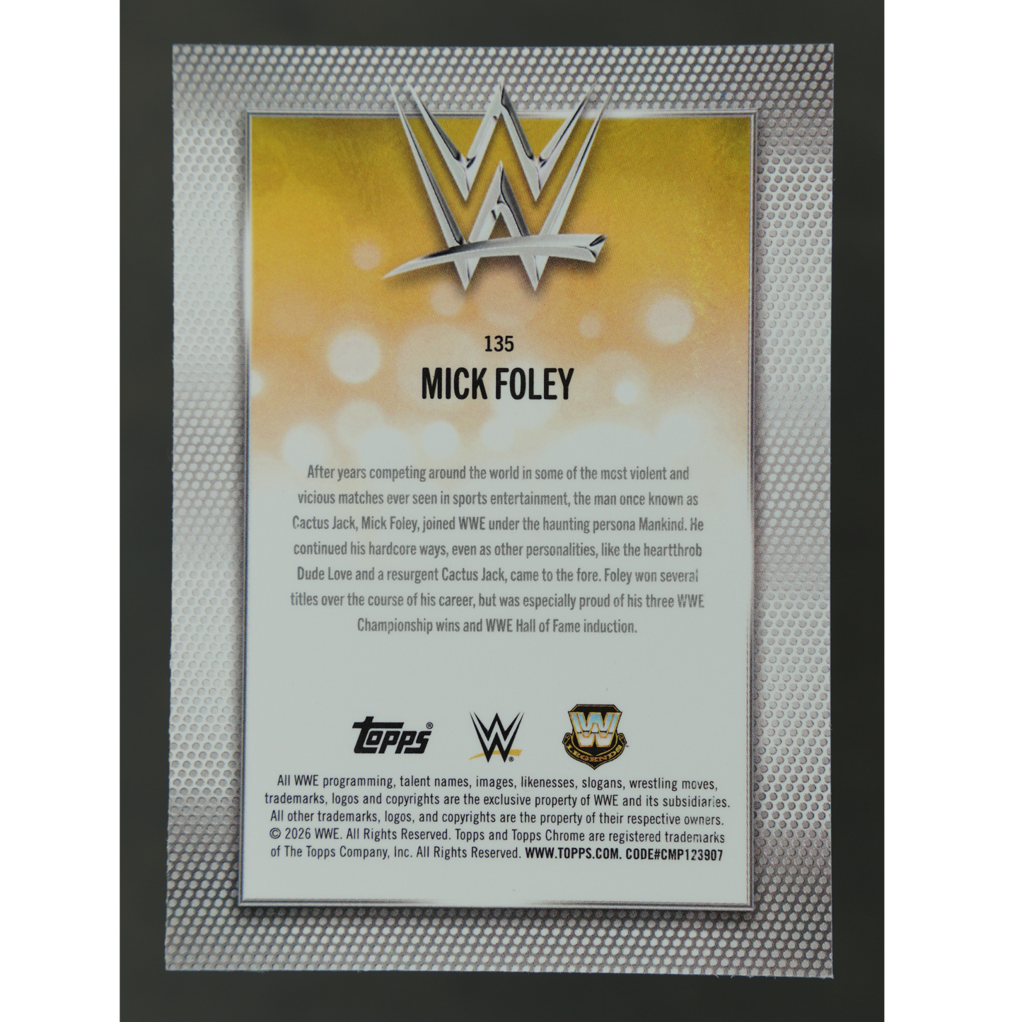 Mick Foley 2026 Chrome 55/150 #135