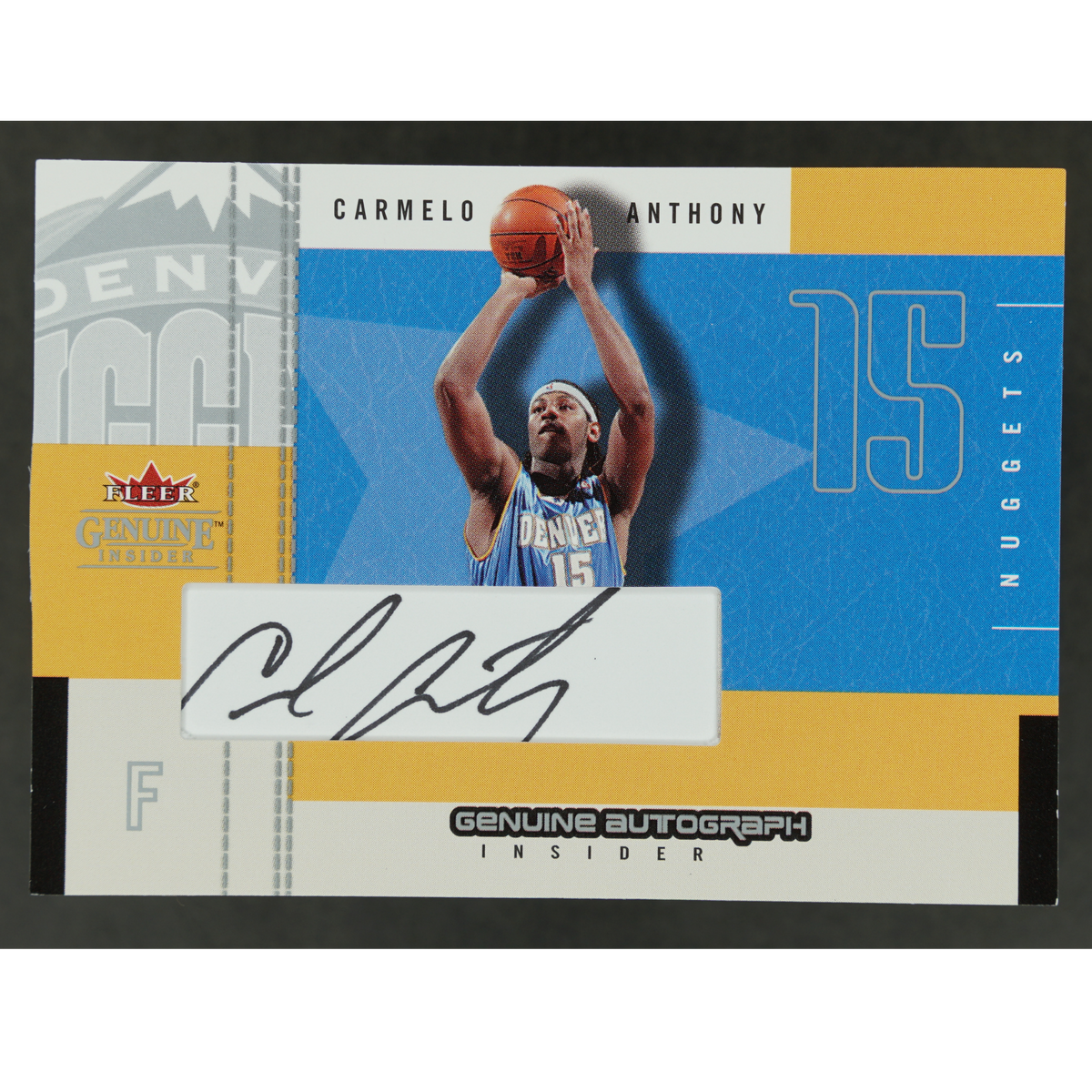 Carmelo Anthony 2003-04 Fleer RC Genuine Autograph Insider #GAI-CA
