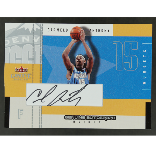 Carmelo Anthony 2003-04 Fleer RC Genuine Autograph Insider #GAI-CA